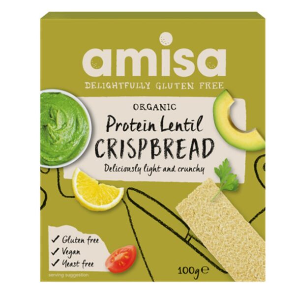 amisa protein lentil crispbread